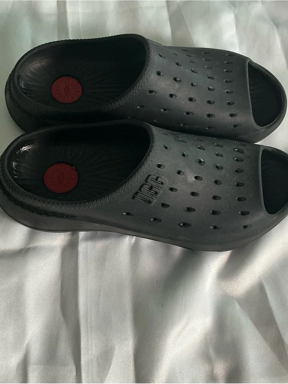 UGG Black Men’s Slip-On Clog with Red Accent